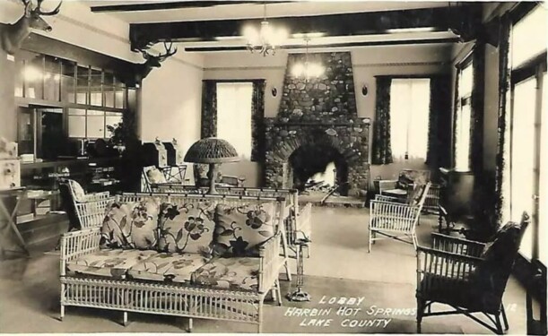 The lobby at Harbin Hot Springs